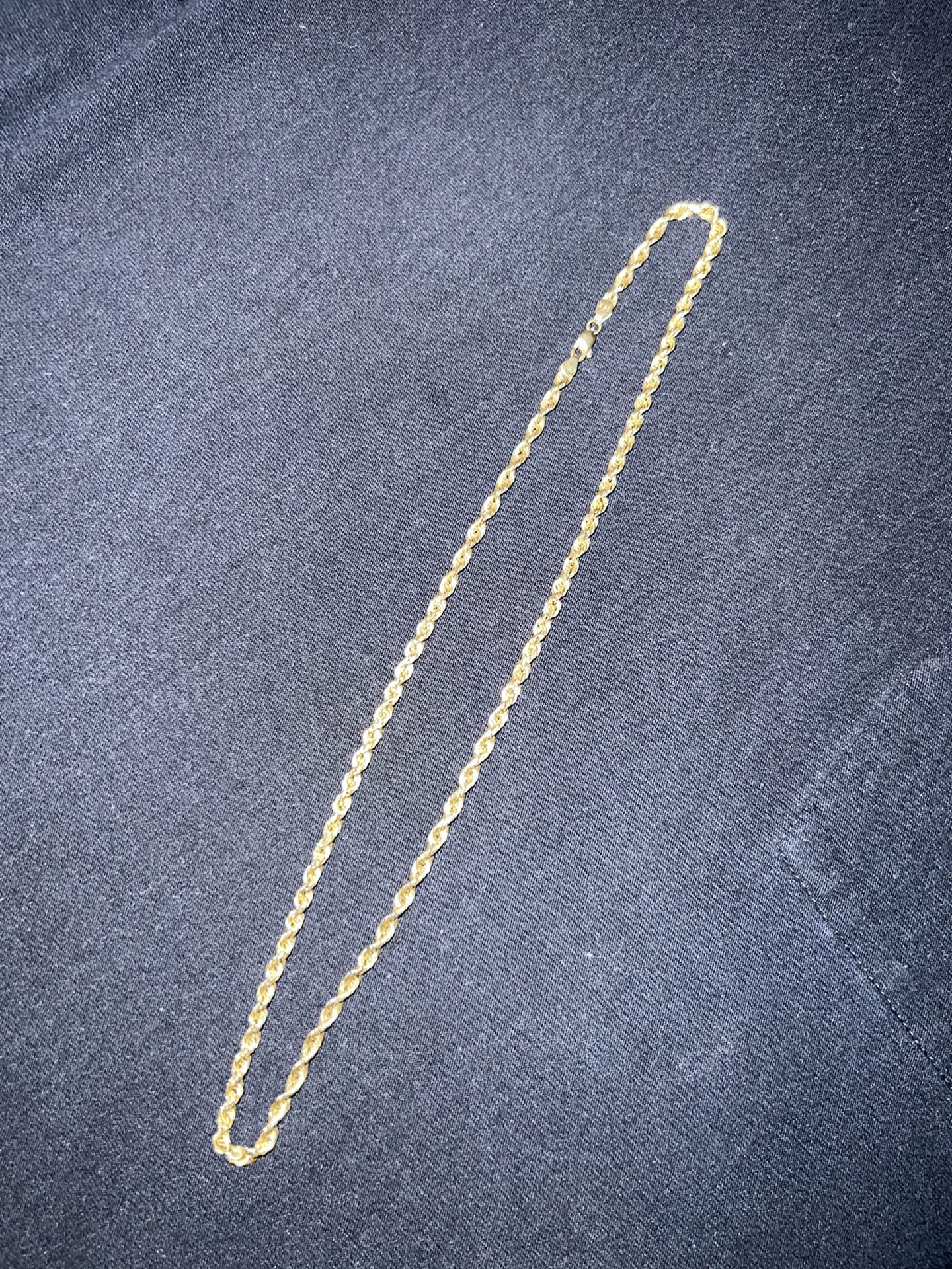 Gold Rope Chain 3mm Diamond Cut