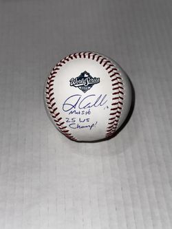 π₯ 2025 World Series Official Baseball β Signed Alex Call (w/ Inscription + Proof) π₯