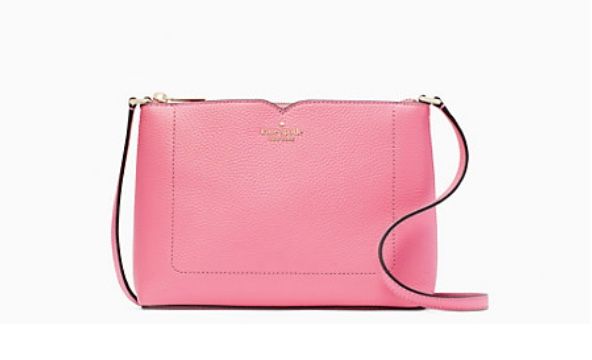 Kate Spade Harlow Crossbody in Bright Blush Pebbled Leather, new with tags