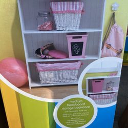 New DYR Do Your Room White Bookcase With Removable Top Bins NOT Included 37 3/5” H 31 2/5” W 12”D