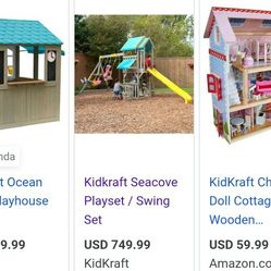 Kid Kraft Playset And Swing Set New In It's Box