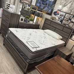 Grey Queen Bedroom Set Available In White