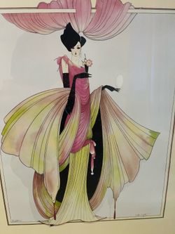 Vintage Art Deco Fashion Print 22”x 29”