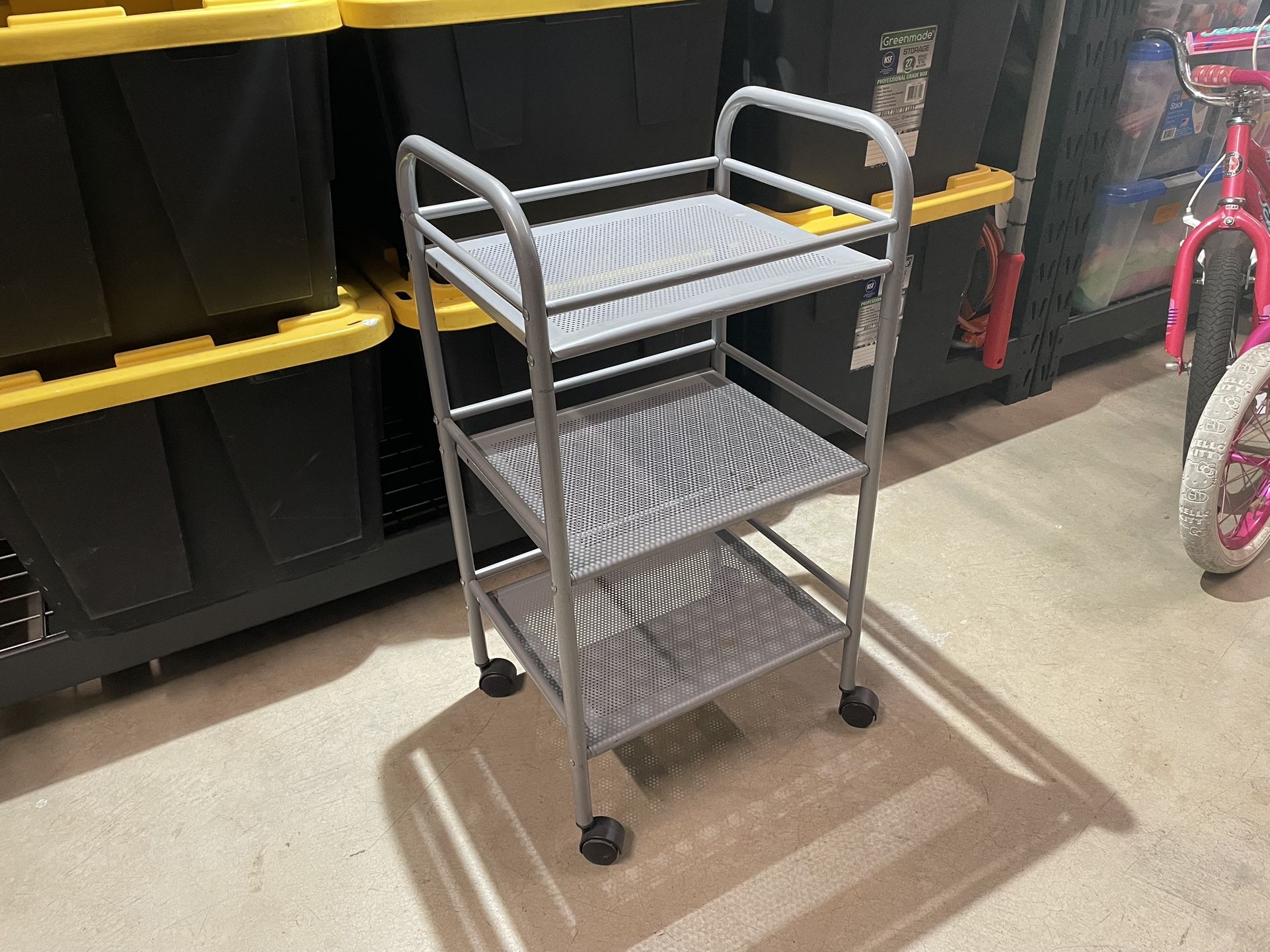 DRAGGAN trolley, silver-colour, 41x32x75 cm