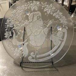 Santa Glass Plate