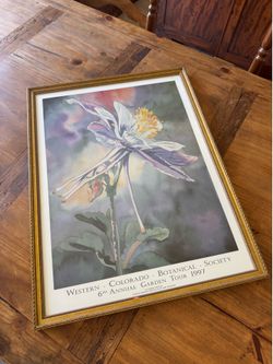 Custom Framed Poster Vintage Flower Garden Fair French English Cottage Watercolor