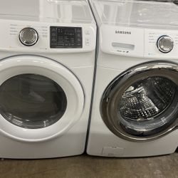 Samsung Front Load Washer And Gas  Dryer “white” 