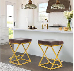 24in Counter Height Metal X-Frame Stool