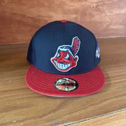 Navy Red Chief Wahoo Cleveland Indians Guardians 1997 World Series Hat New Era C