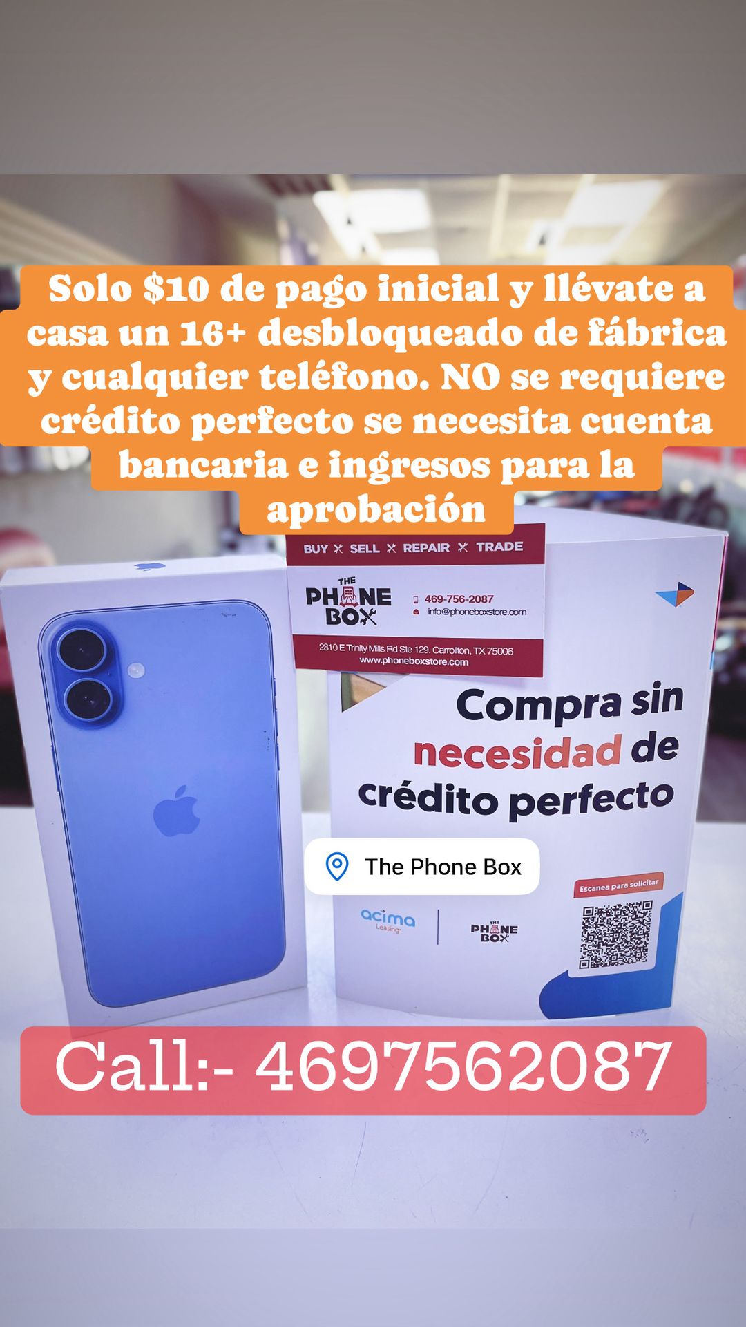 iPhone 16 plus 128GB unlocked available on payments option