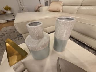 Pier 1  Two-tone Vases (Set Of 2)