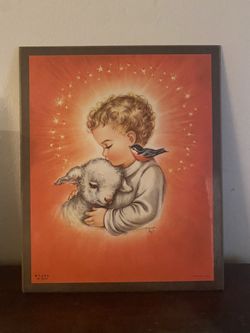 Vintage Litho Plaque