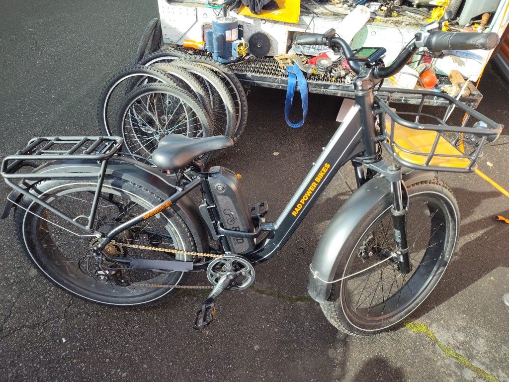 Rad Rover E Bike With Front Basket.