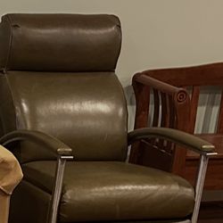 Natural Leather Arm Chair