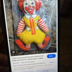 1960  Ronald McDonald doll