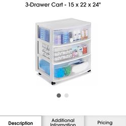 Sterilite 3 drawer storage