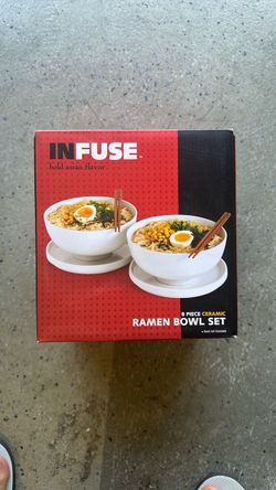 8 piece ramen bowl set