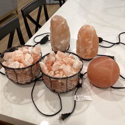 Himalayan Crystal Rock Salt Lamp Adjustable Light ($25 Each)