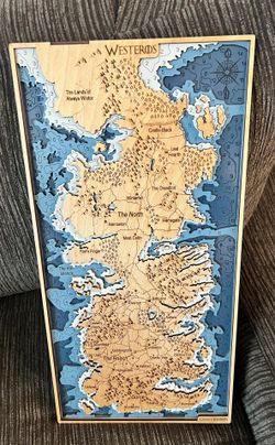 Game Of Thrones Wooden Map Of Westeros