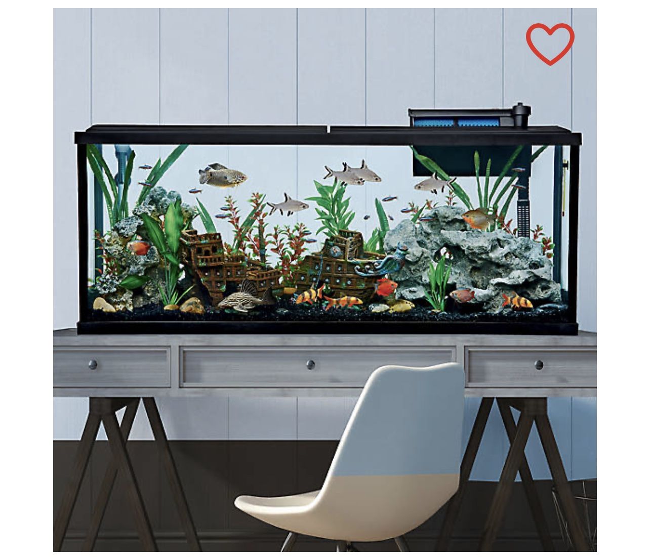 Top fin 55 top gallon aquarium hood