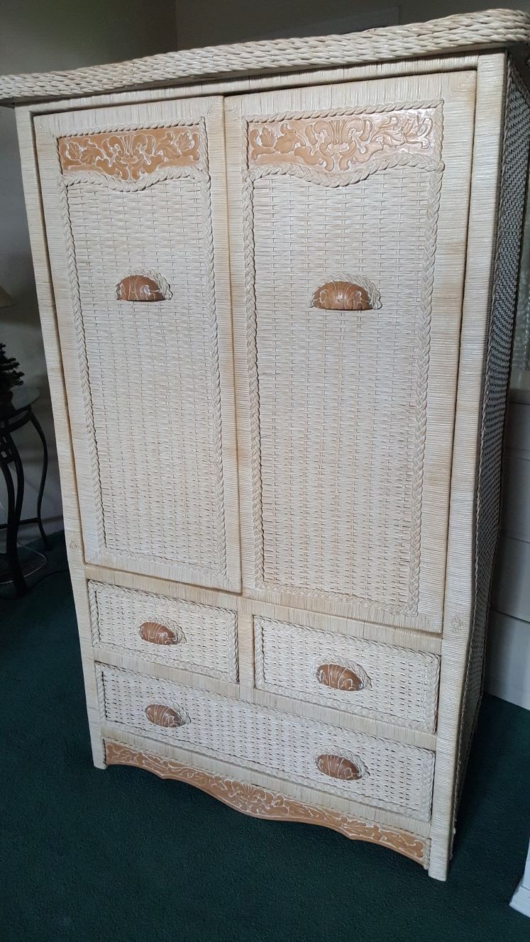 AmoirePier 1 Jamaica Collection Wicker Amoire for Sale in Centralia