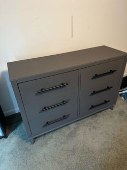 6 Drawer Dresser (Dark Grey)