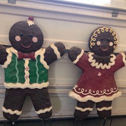 Gingerbread People Outdoor Decor 