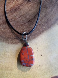 Jasper and blood stone pendant