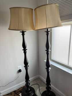 Two Wood Lamp