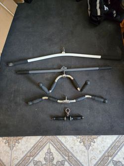 Lat Pulldown, Low Row, Multi Purpose Bar Cable Attachments-