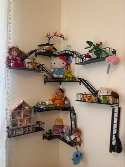 Black Fire Escape Trinket Shelves