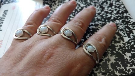 Silver 925 Ring with Moon Stone