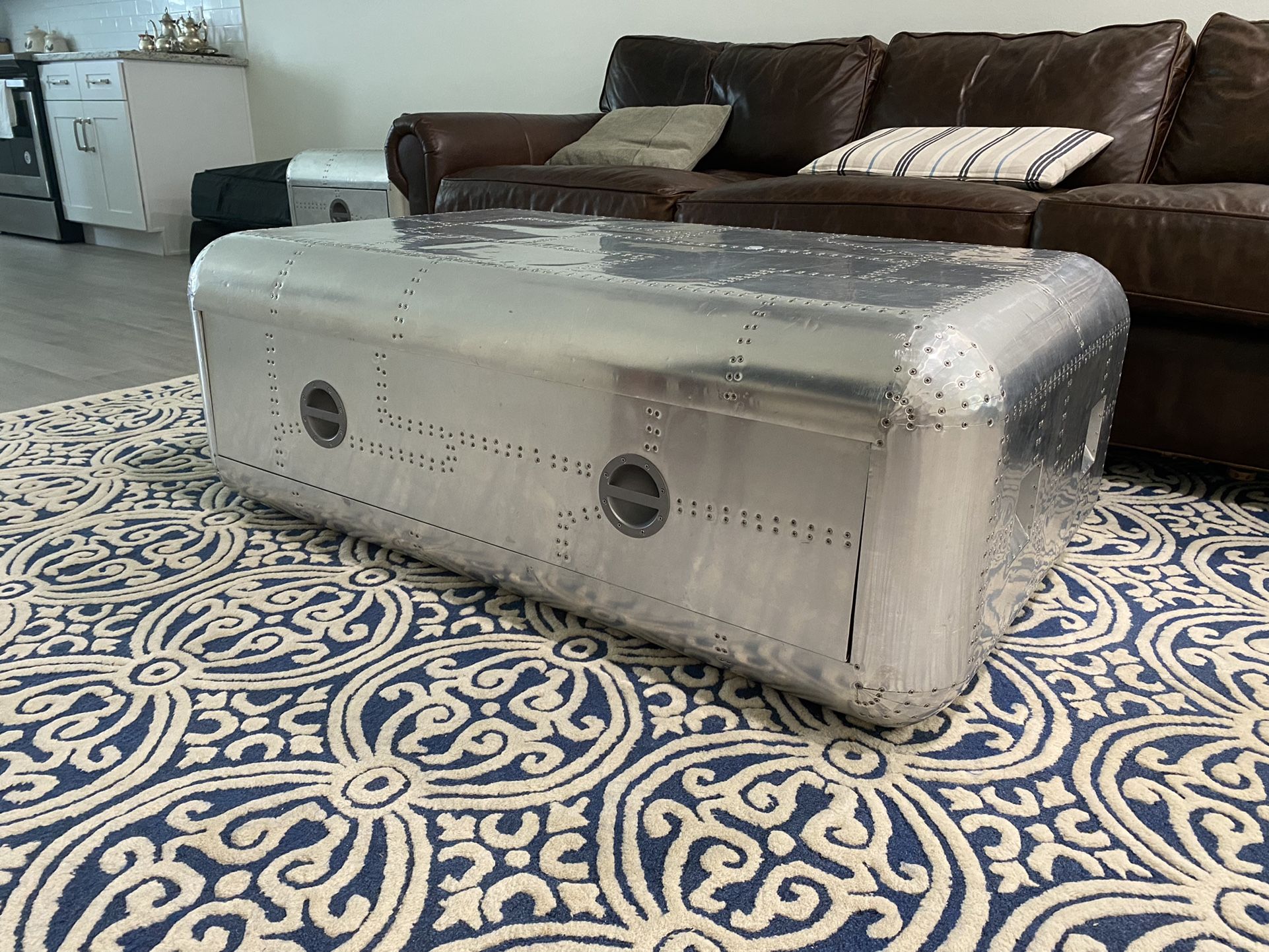 RH Restoration Hardware Aviator Coffee Table W/ends
