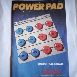 Original NES Nintendo Power Pad Instruction Manual 
