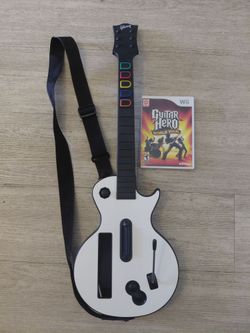 Nintendo Wii Guitar Hero White Gibson Les Paul Guitar RedOctane