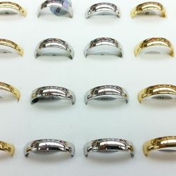 Gold Plated Stainless steel wedding bands Anillos De Boda