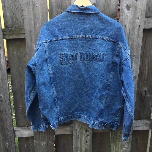 Y2K STARBURST EMBOSSED DENIM JEAN JACKET
