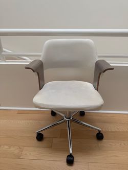 White & Wood Desk Chair