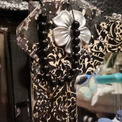 OBSIDIAN ADJUSTABLE BRACELET