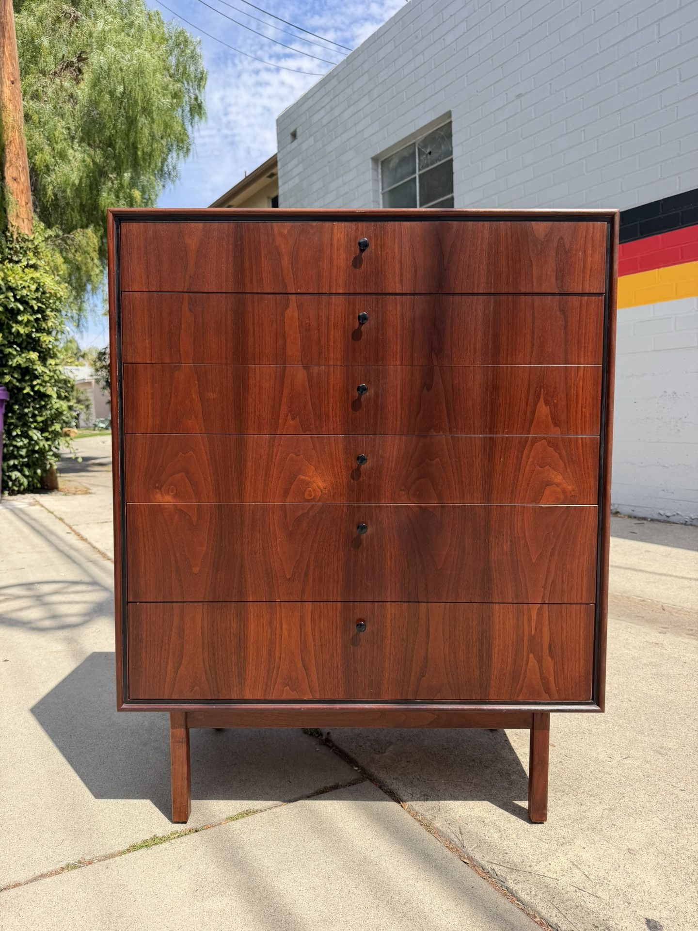 Mid-Century Modern Tallboy Dresser by Jack Cartwright for Founders