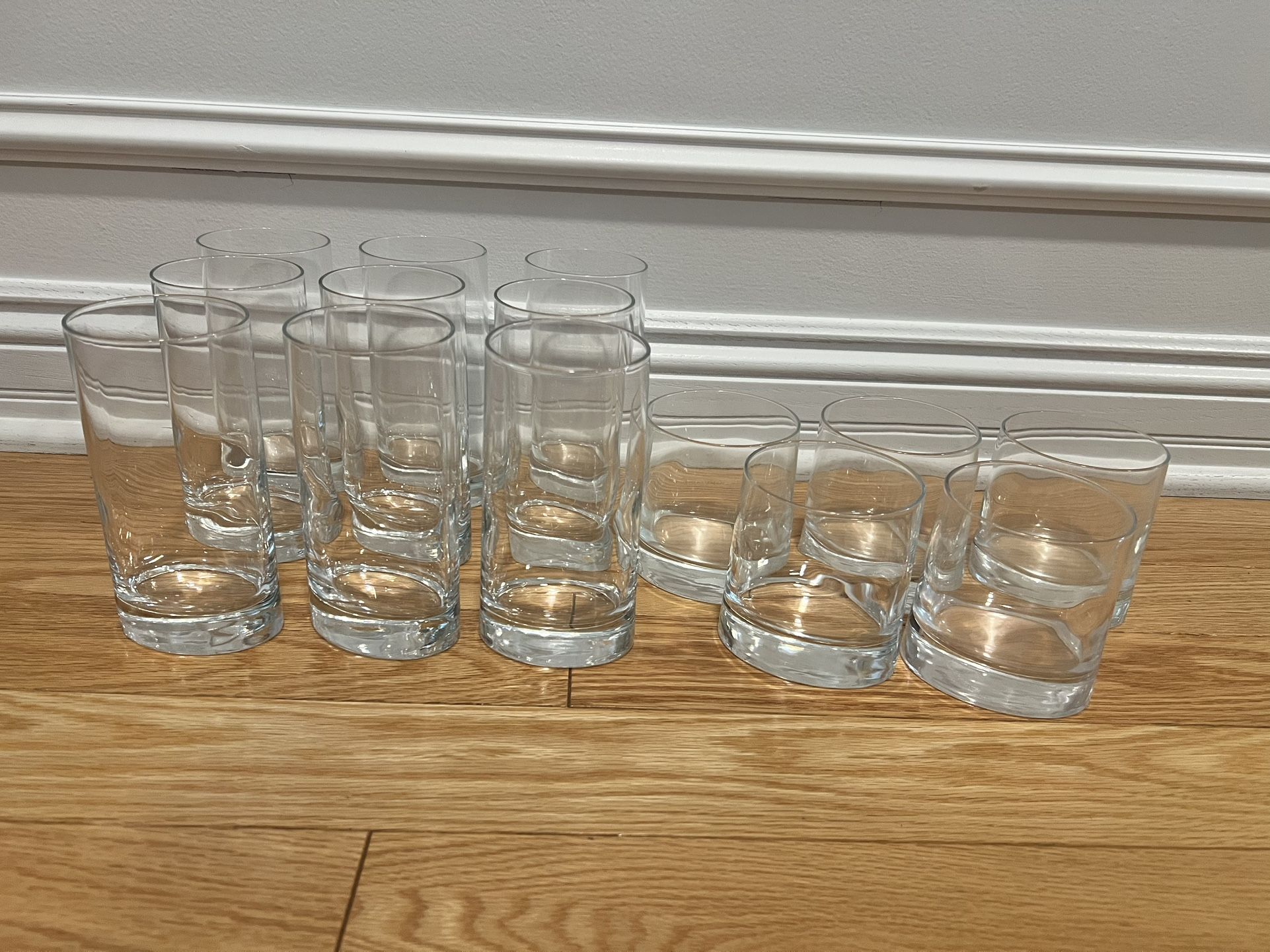 BUNDLE Of Luigi Bormioli Veronese 14.5 oz. & 8.75 Oz Beverage Drinking Glasses