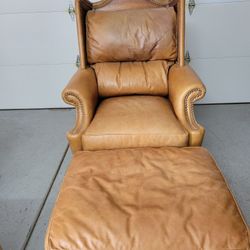 Creative Leather Chair And Ottoman 