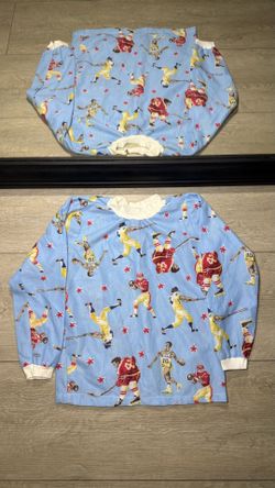 Vintage 1970s Toddlers Basketball Hockey Football All Over Print Long Sleeve Shirt