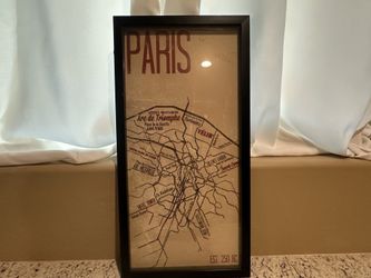 Matching Paris & London Framed Wall Art Set – Travel Map Prints