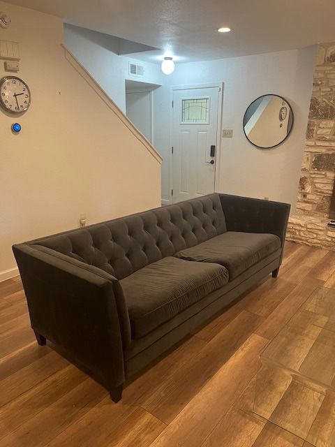 Velvet Gray Couch! Make An Offer!