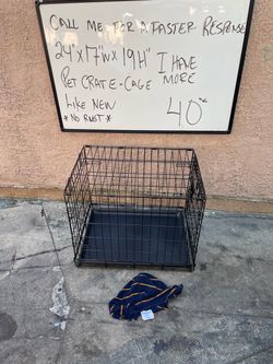Wire Pet Crate Cage 24x17x19