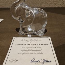 Lenox Classic Crystal Playmate Collection Elephant Sculpture WC