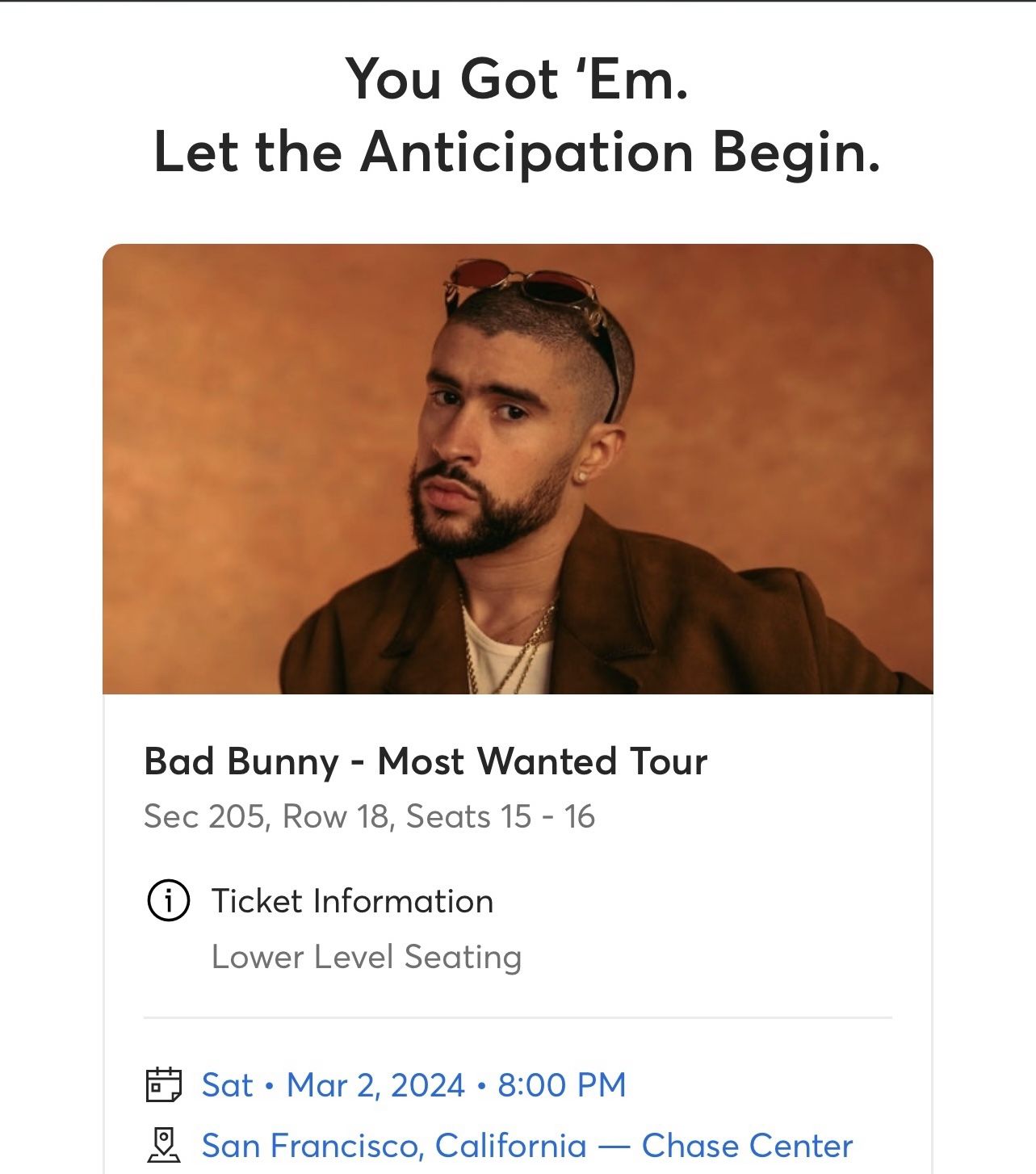 Bad Bunny Tickets