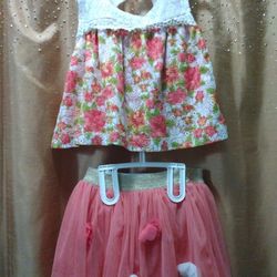 Orange Floral 2 Piece