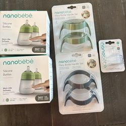 Nanobebe Silicone Bottles, Handles , and Nipples